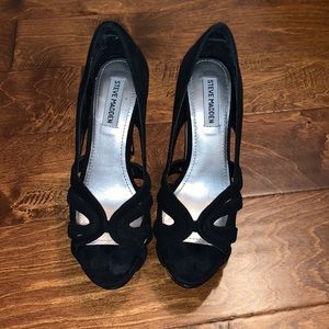 Steve Madden Black Suede Heels